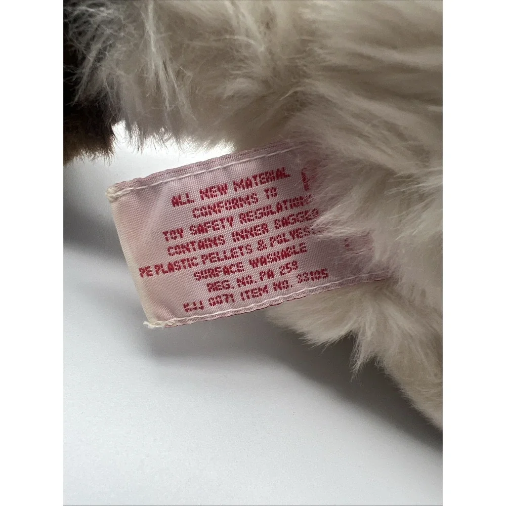 Russ Berrie Plush Cat Minx Siamese‎ Blue Eye Red Velour Bow EUC Kitty 9